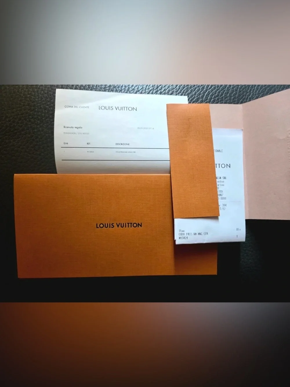 Louis Vuitton Brown Monogram Passport Cover with Pink Cherry Print - Picture 7 of 7